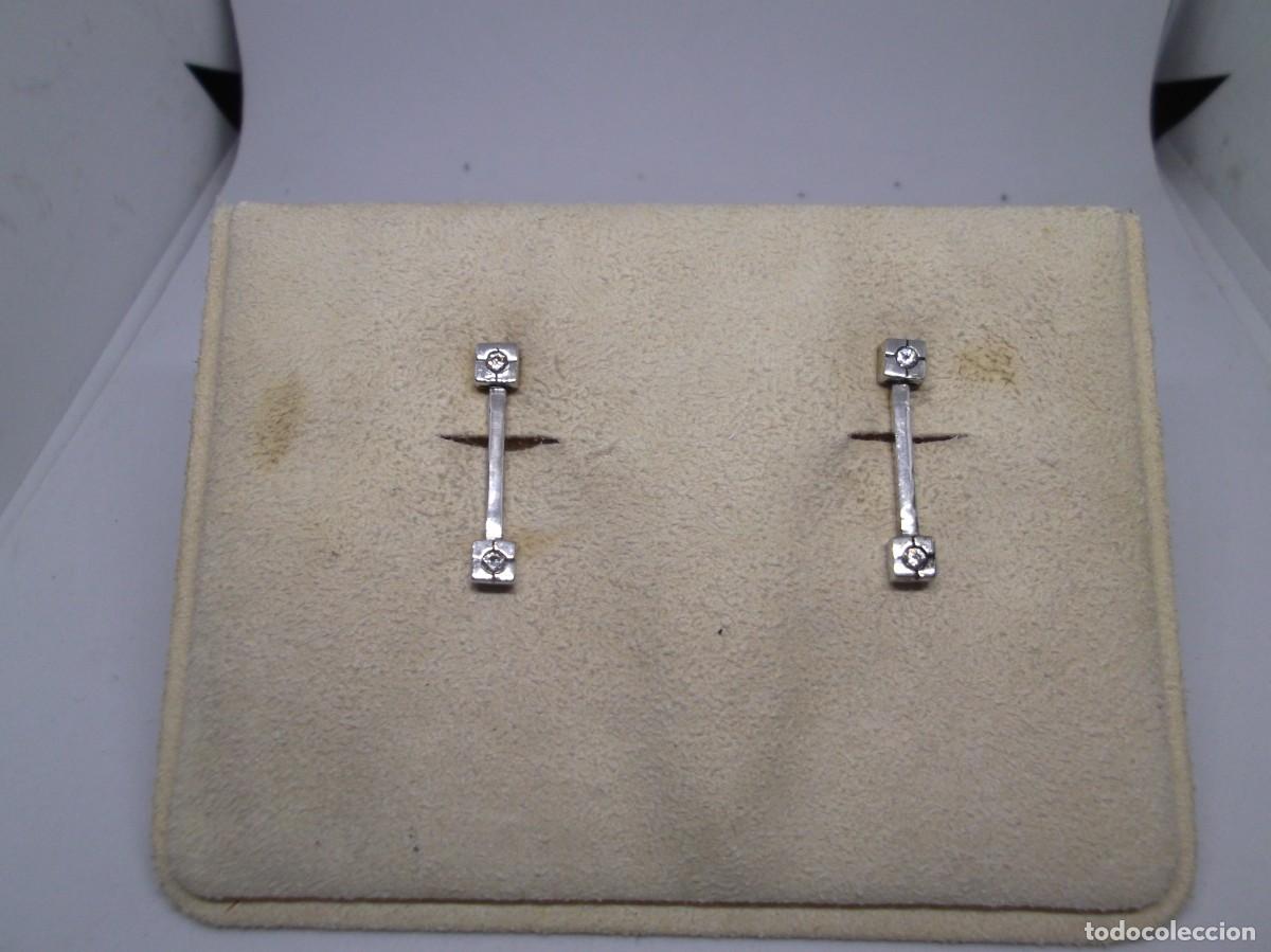 Joyeria: Pendientes largos de plata con circonita.Luxenter - Foto 3