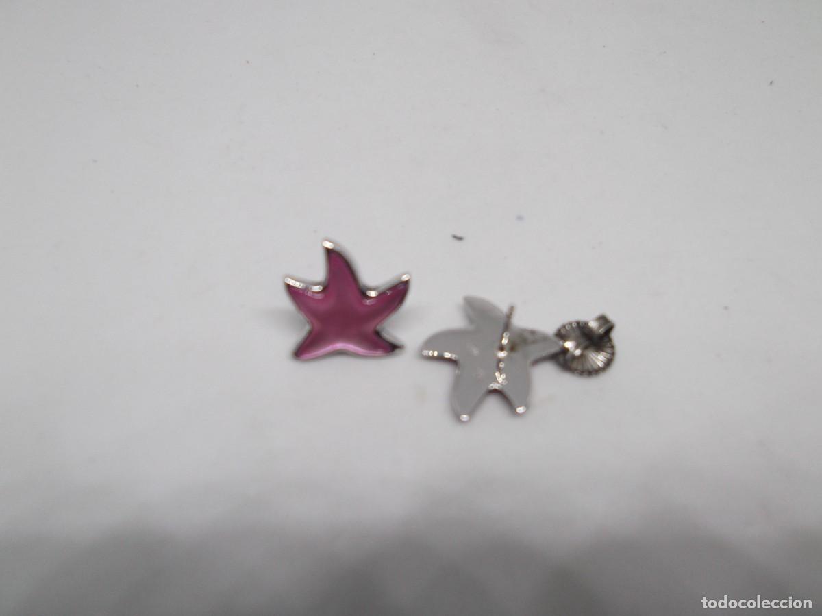 Joyeria: Pendientes de plata rodiada con piedra rosa.Luxenter - Foto 4
