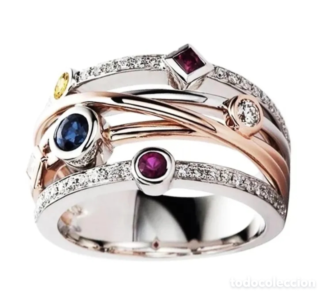 Joyeria: FANT&Aacute;STICO ANILLO CON CIRCONITAS. REF S4 EOS ANILLOS - Foto 2