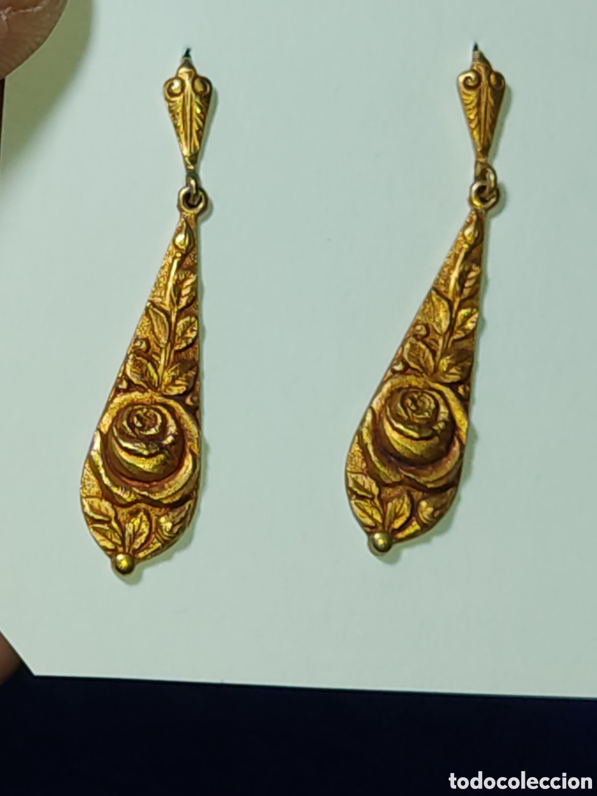 Joyeria: Pendientes modernistas repujados. *8* - Foto 2