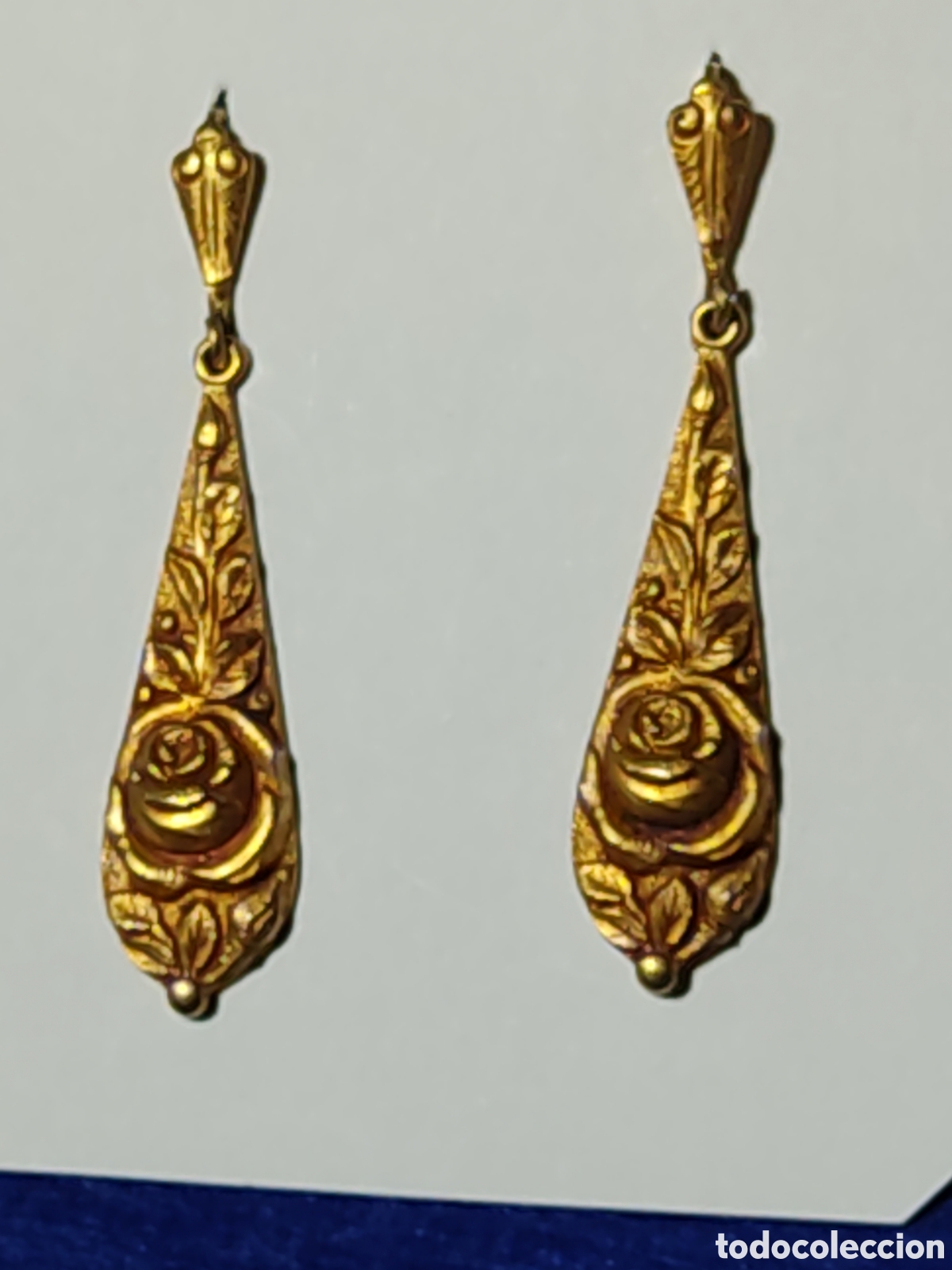 Joyeria: Pendientes modernistas repujados. *8* - Foto 3