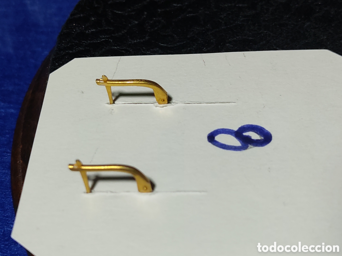 Joyeria: Pendientes modernistas repujados. *8* - Foto 4
