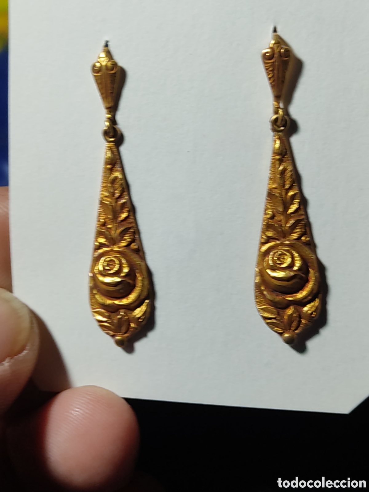 Joyeria: Pendientes modernistas repujados. *8* - Foto 6