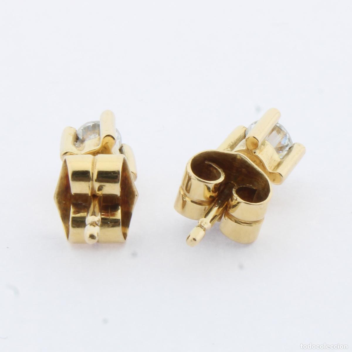 Joyeria: Pendientes 4 garras oro con brillantes - Foto 7