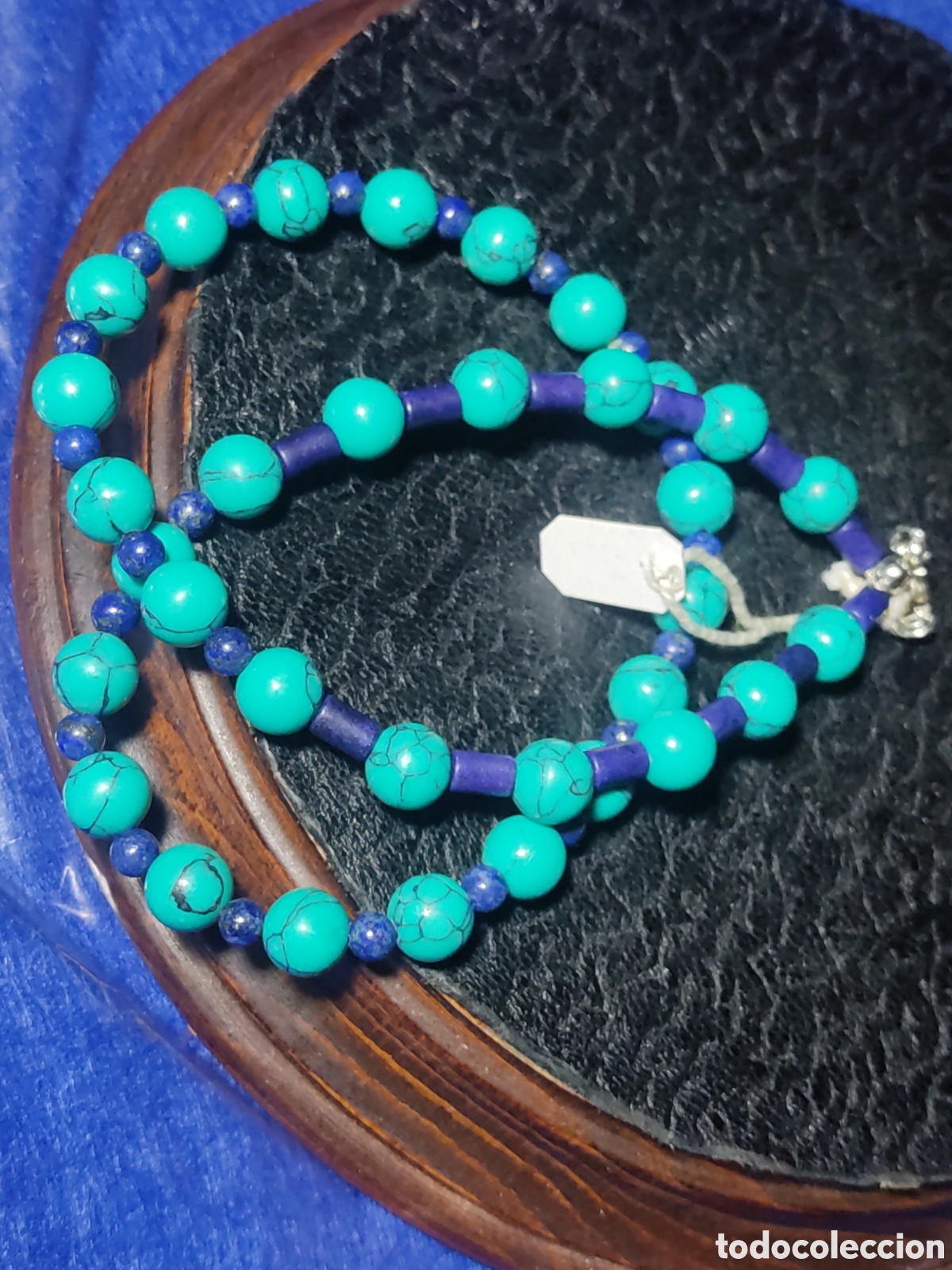 Joyeria: Collar de turquesa verde y lapisl&aacute;zuli. *C* - Foto 5