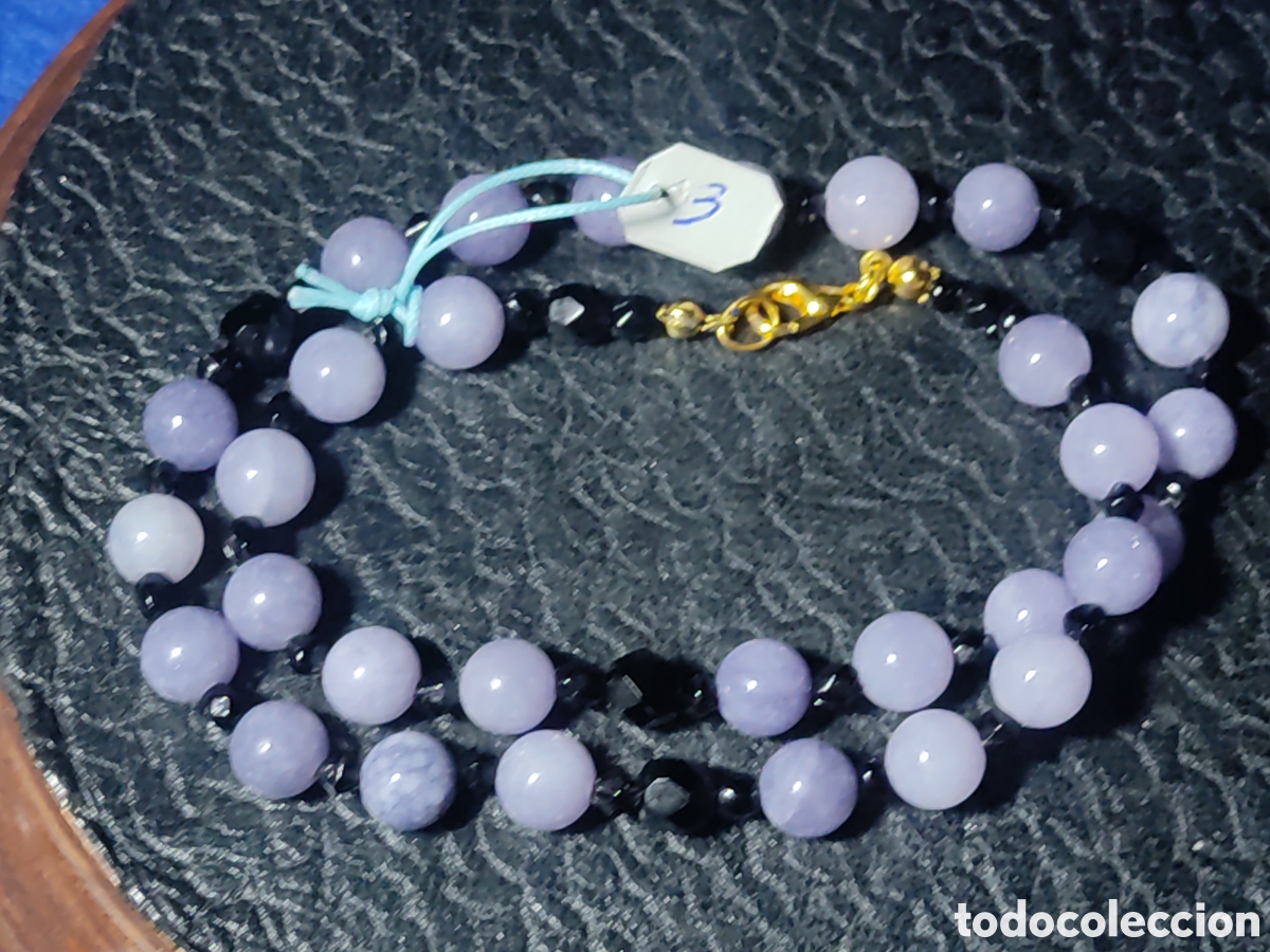 Joyeria: Collar de Onix negro y calcedonia. *3* - Foto 5