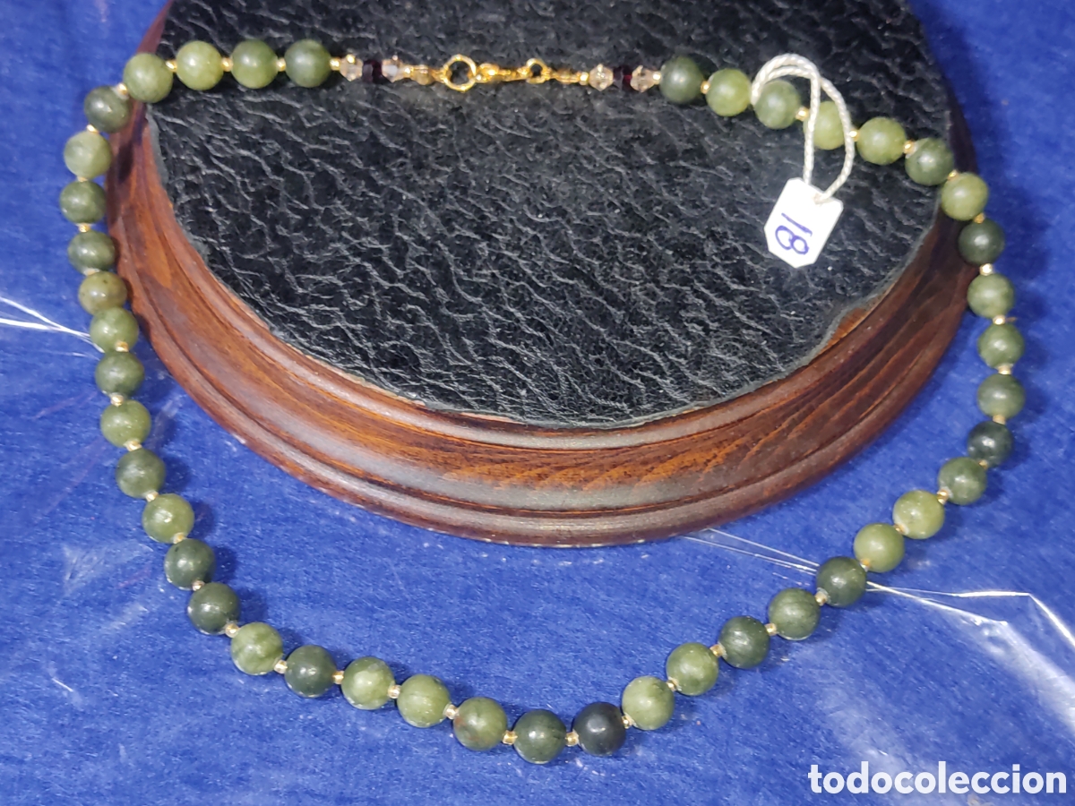 Joyeria: Collar de jade & pedrer&iacute;a verde.*18* - Foto 2