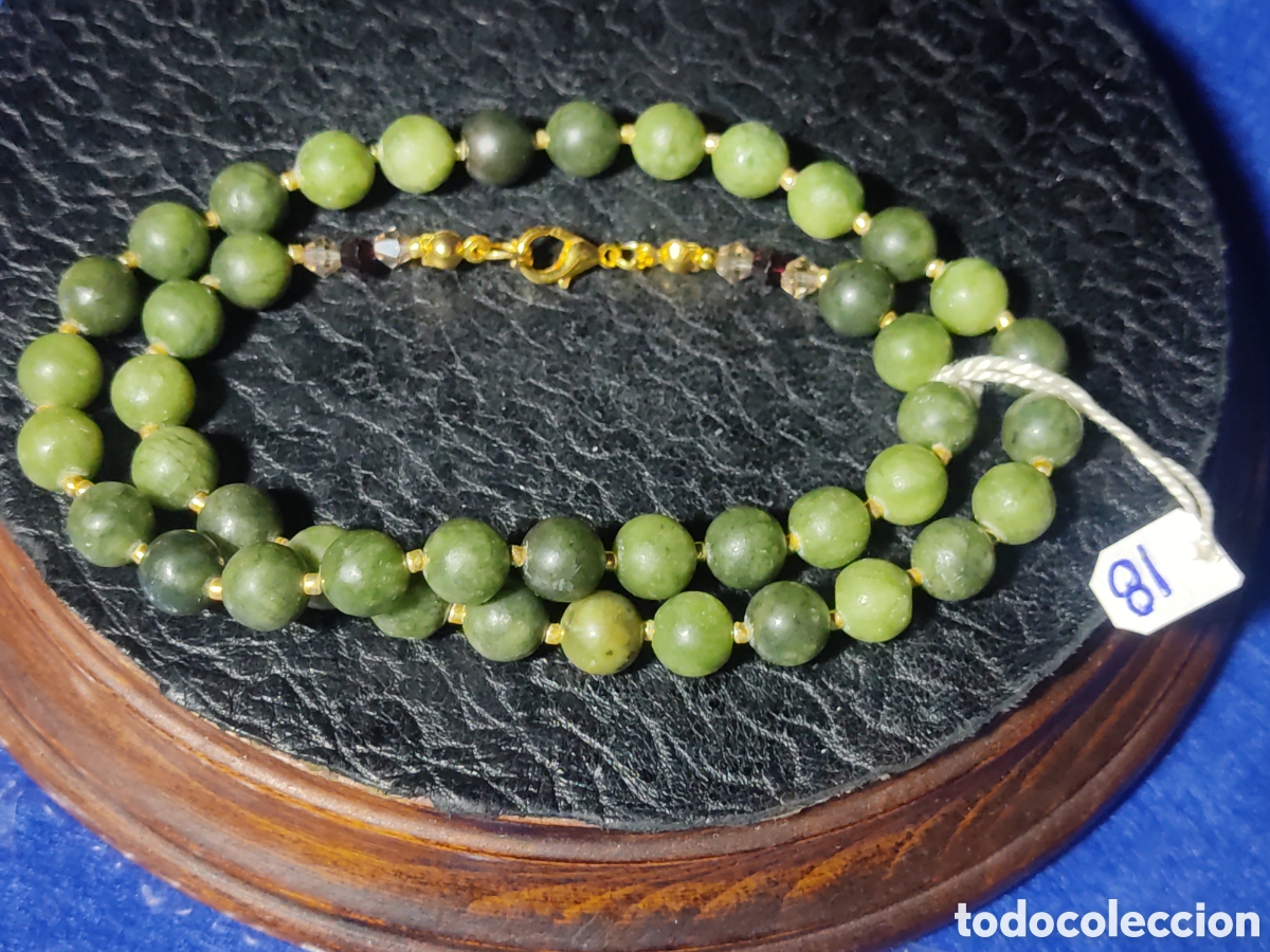 Joyeria: Collar de jade & pedrer&iacute;a verde.*18* - Foto 3