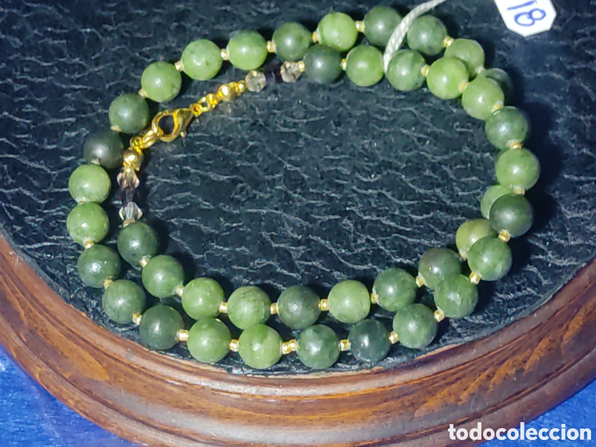 Joyeria: Collar de jade & pedrer&iacute;a verde.*18* - Foto 5