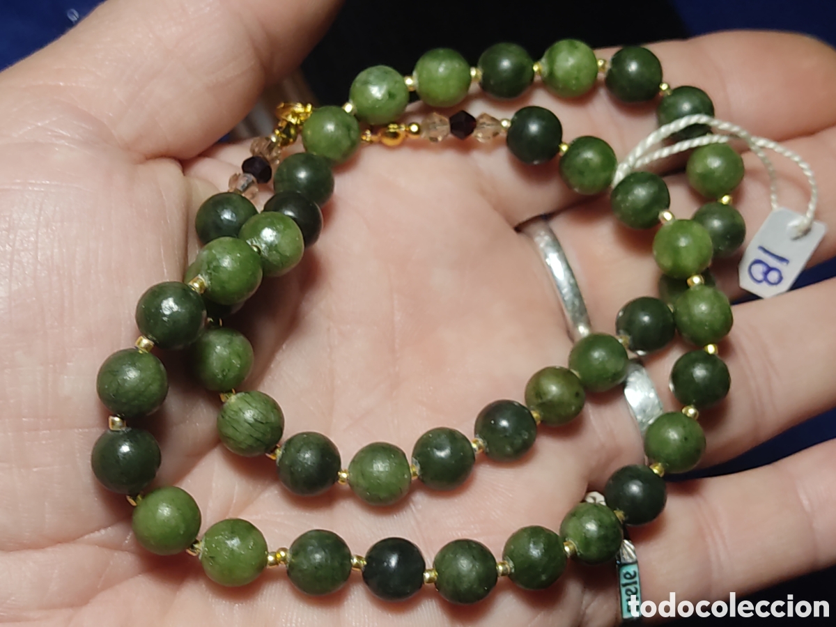 Joyeria: Collar de jade & pedrer&iacute;a verde.*18* - Foto 6