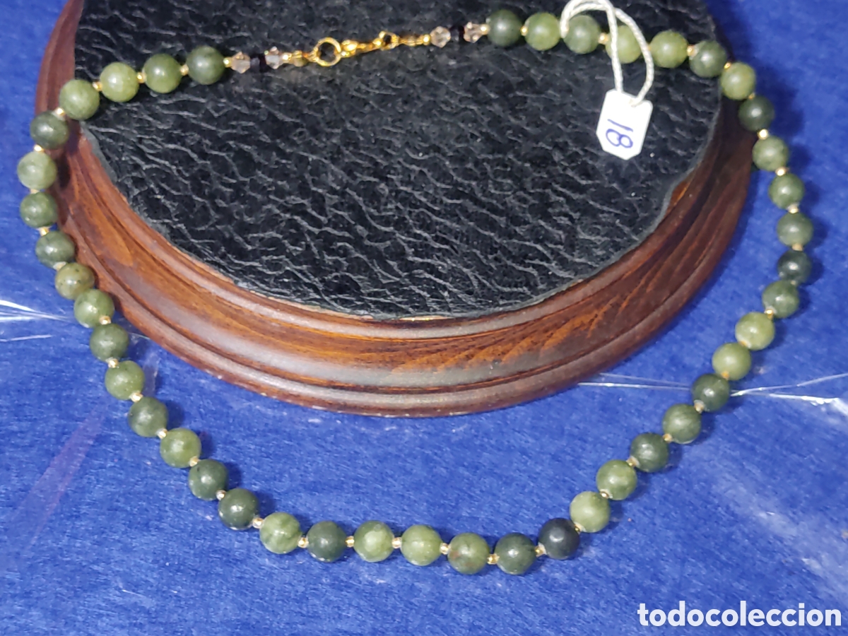 Joyeria: Collar de jade & pedrer&iacute;a verde.*18* - Foto 1