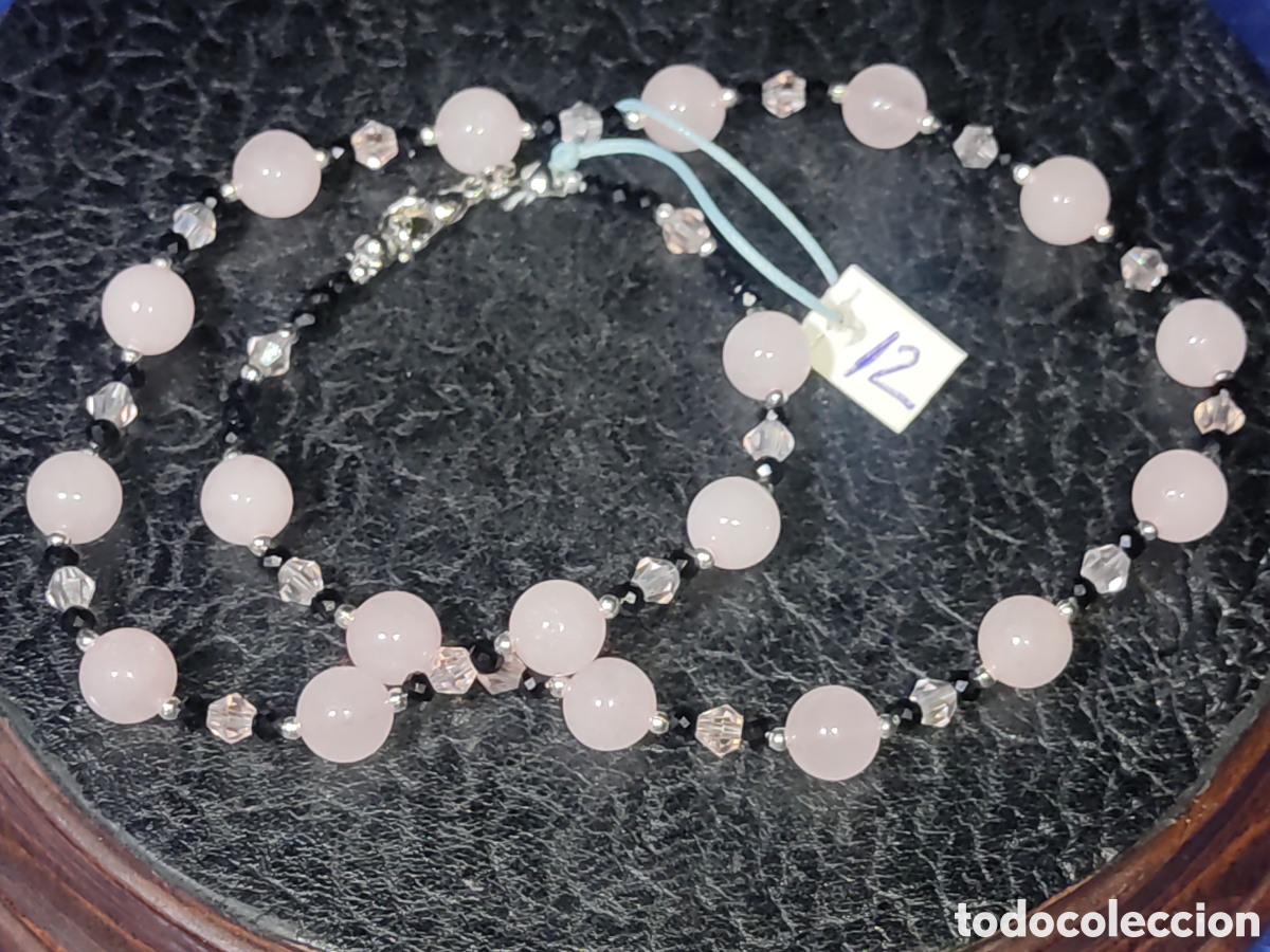 Joyeria: Collar de cuarzo rosa. *12* - Foto 4