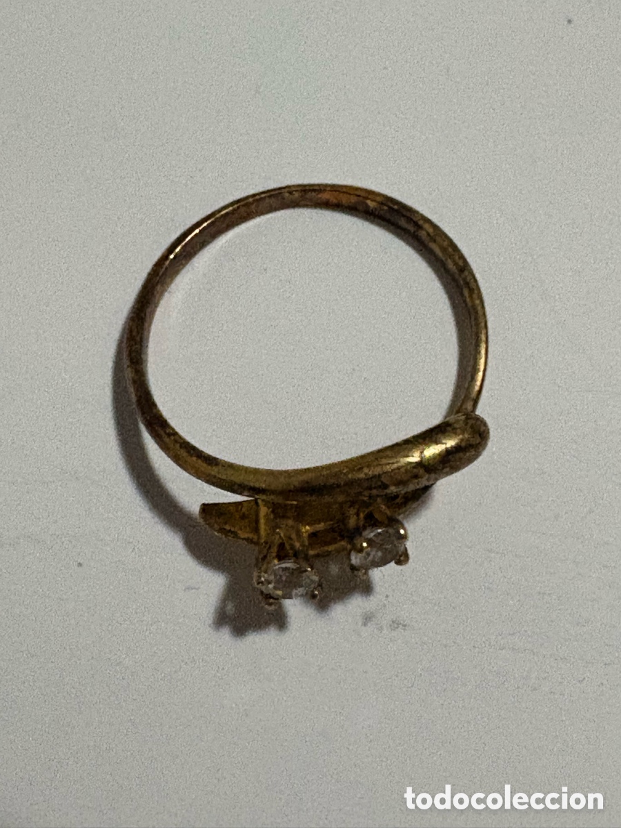 Joyeria: Anillo plata dorada 925 con pedrer&iacute;a (A3) - Foto 2