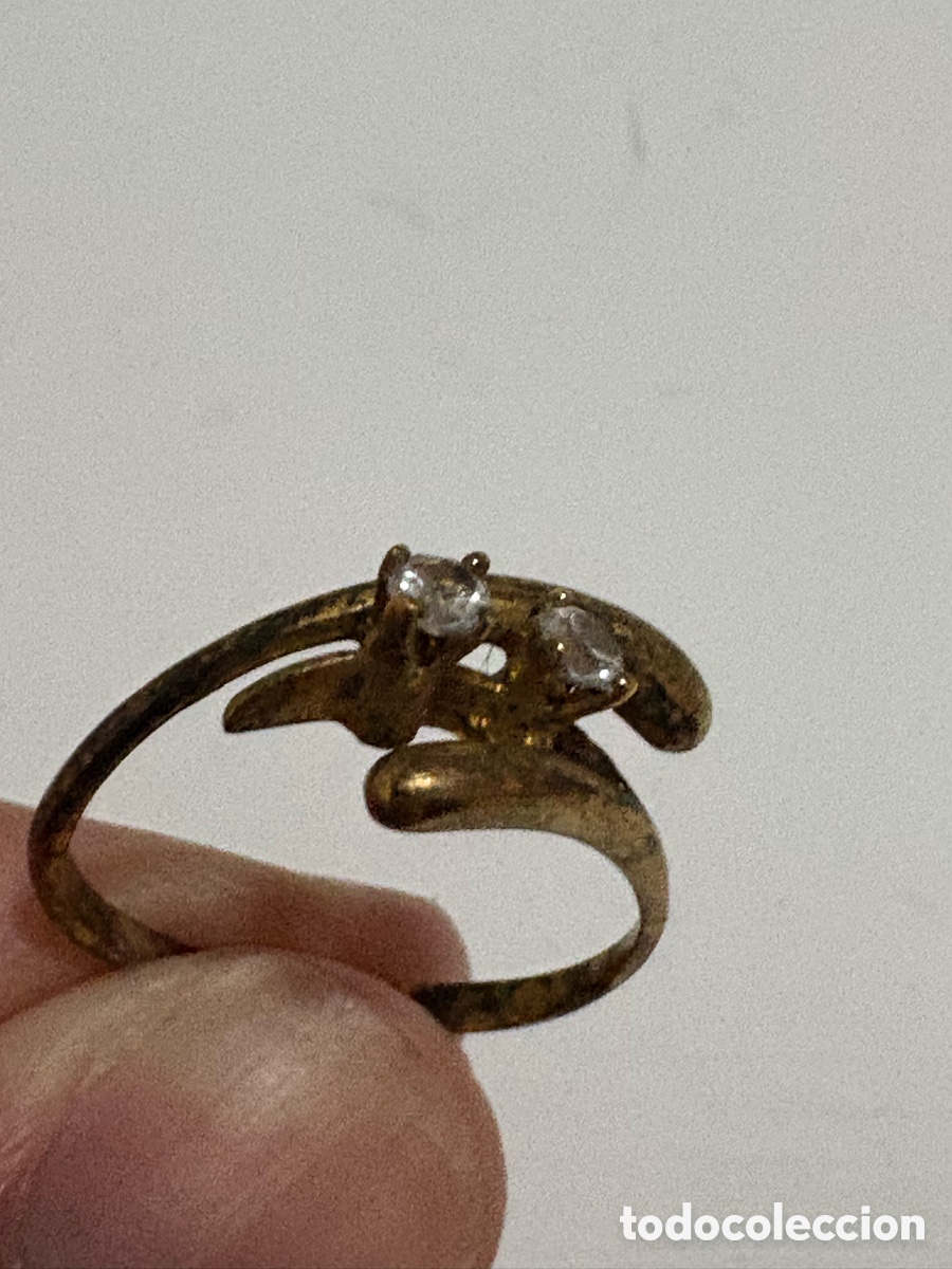 Joyeria: Anillo plata dorada 925 con pedrer&iacute;a (A3) - Foto 1