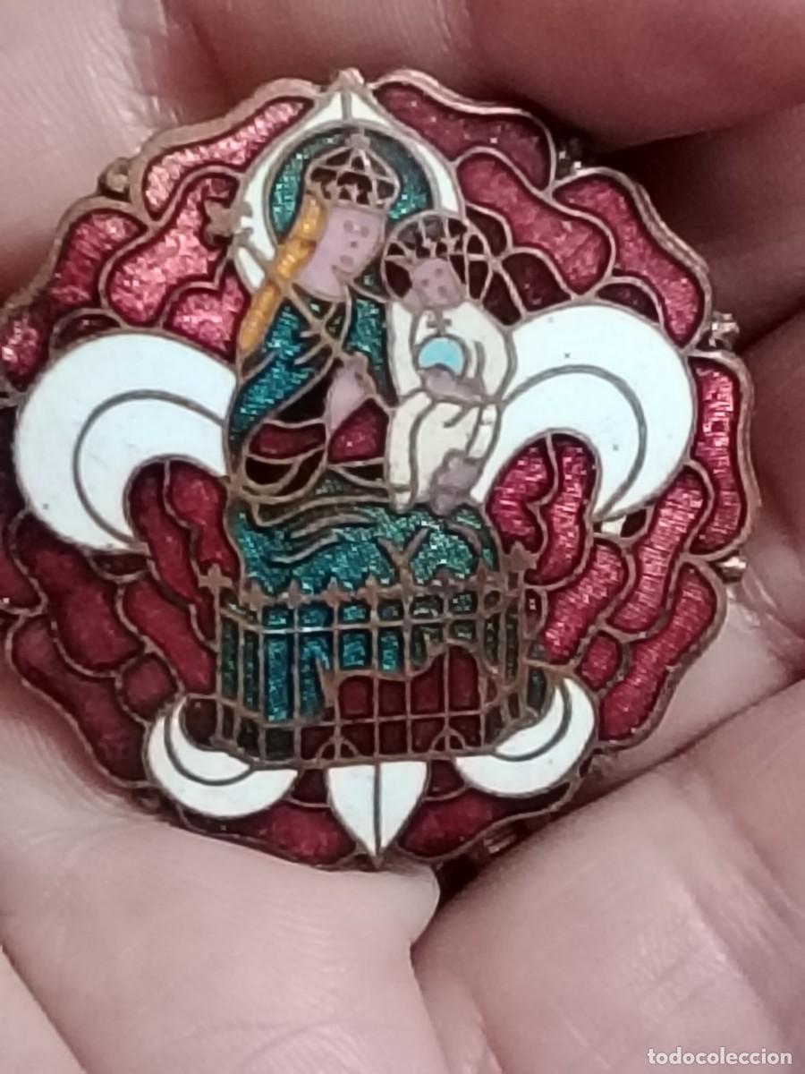 Joyeria: Broche religioso de virgen con ni&ntilde;o - Foto 1
