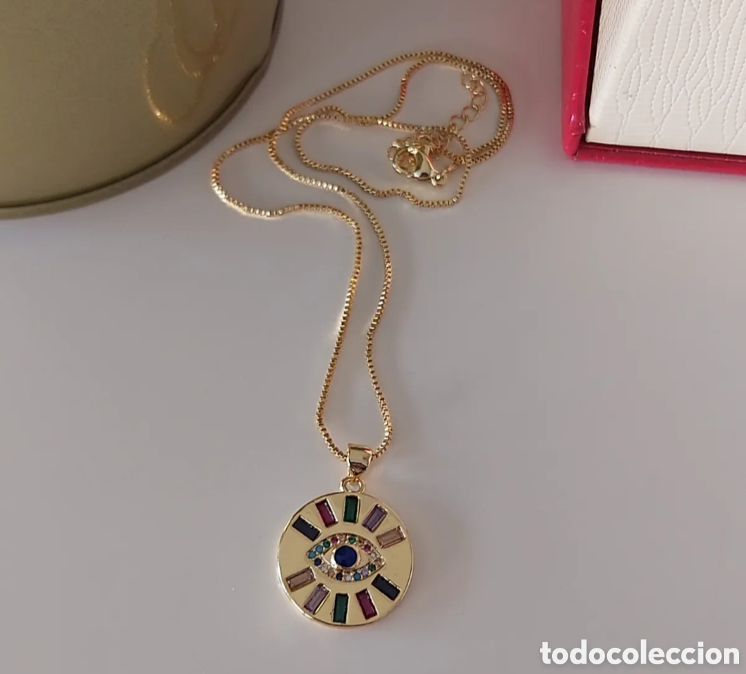 Joyeria: FANT&Aacute;STICO COLGANTE AMULETO PROTECTOR OJO TURCO. REF S4 EOS AMULETOS - Foto 2