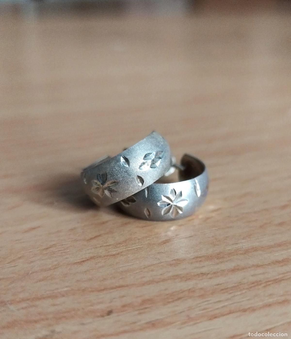 Joyeria: Pendientes de plata de ley, aro. - Foto 5