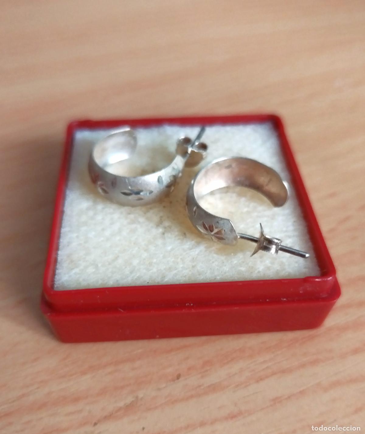 Joyeria: Pendientes de plata de ley, aro. - Foto 6