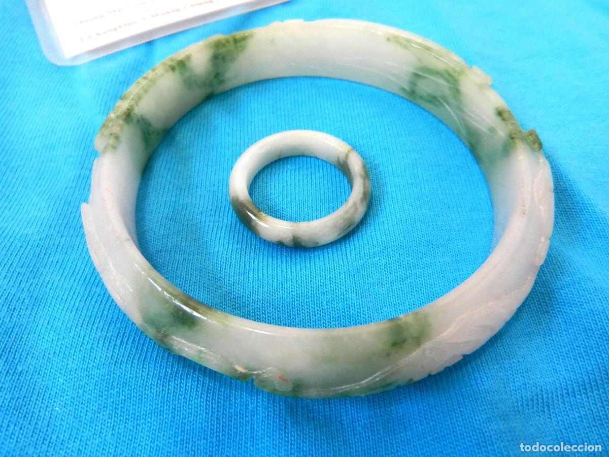 Joyeria: Brazalete-pulsera y anillo de jade 181 quilates - Foto 1