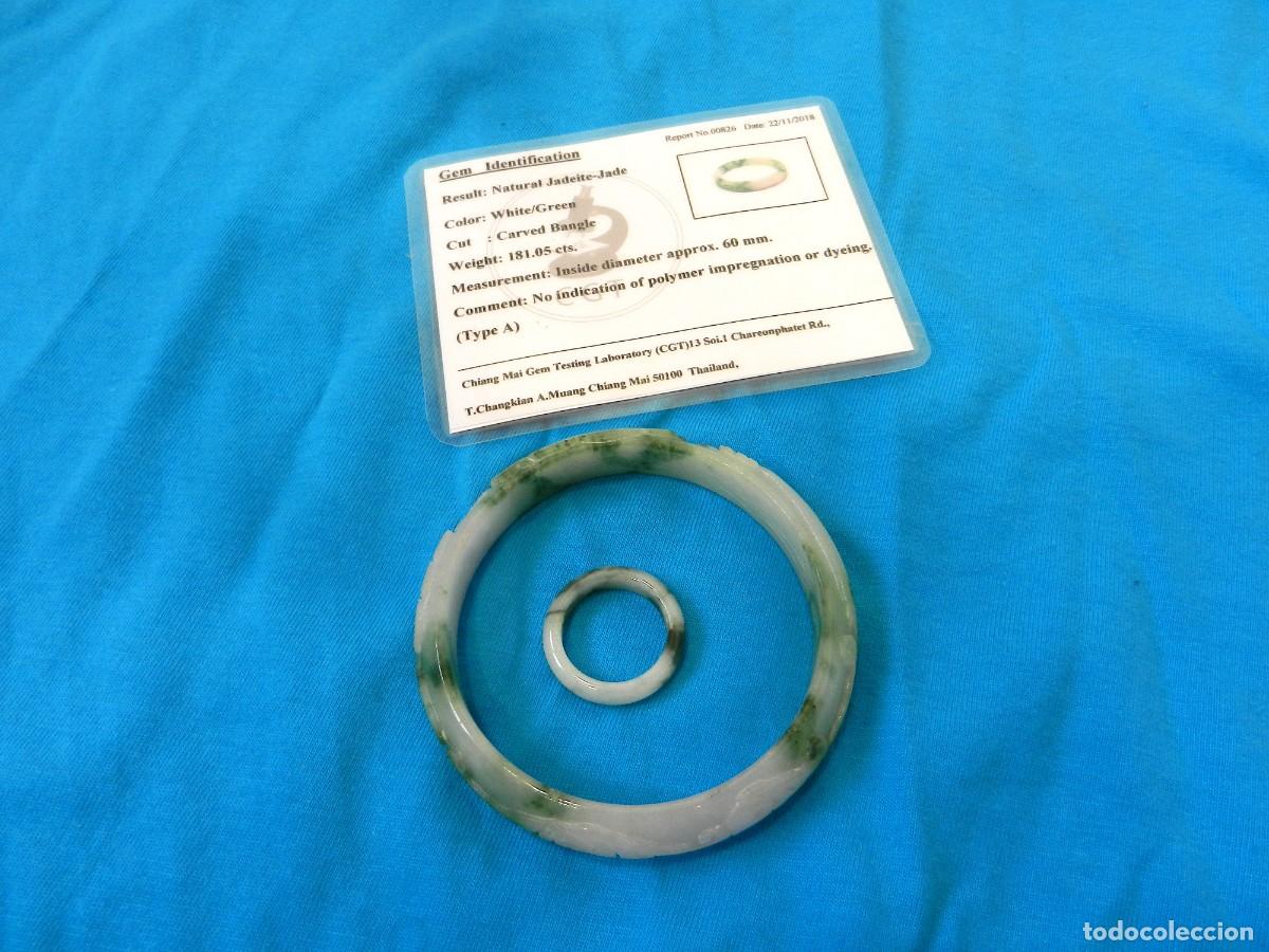 Joyeria: Brazalete-pulsera y anillo de jade 181 quilates - Foto 2