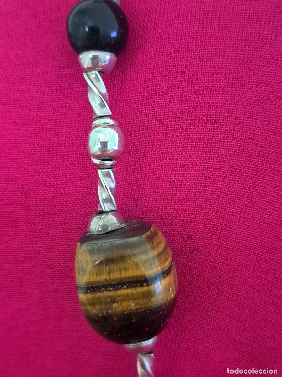 Joyeria: COLLAR DE PLATA Y CUENTAS DE OJO DE TIGRE Y ONIX ref. BC - Foto 4