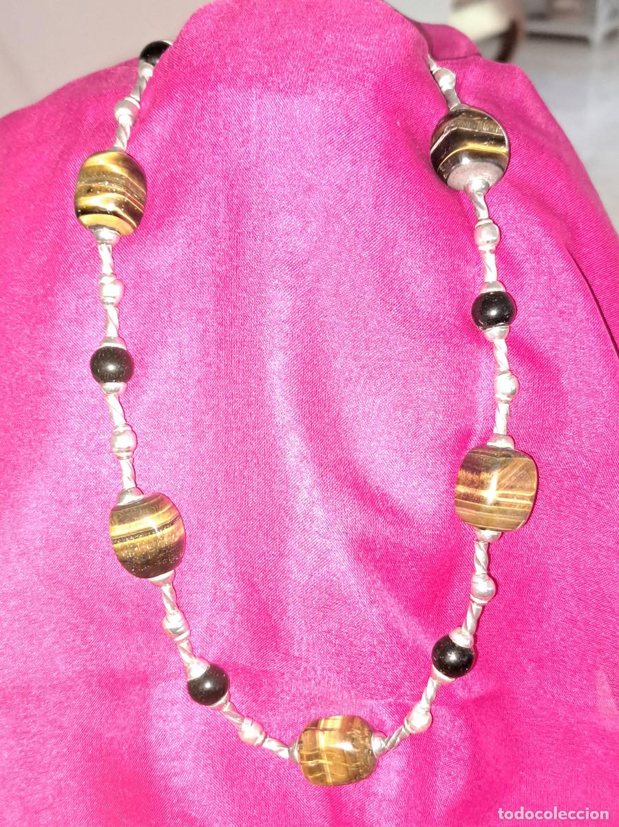 Joyeria: COLLAR DE PLATA Y CUENTAS DE OJO DE TIGRE Y ONIX ref. BC - Foto 3