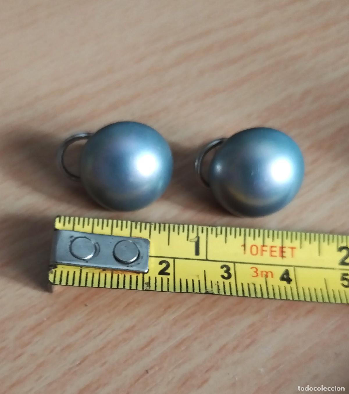 Joyeria: Pendientes de plata con perla gris. Cierre omega. - Foto 3