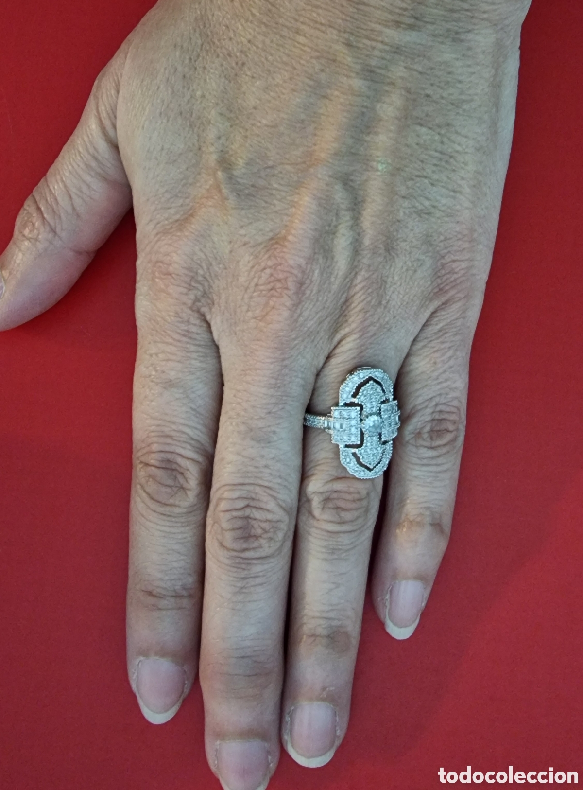 Joyeria: Anillo estilo Art Dec&oacute; plateado - Foto 5