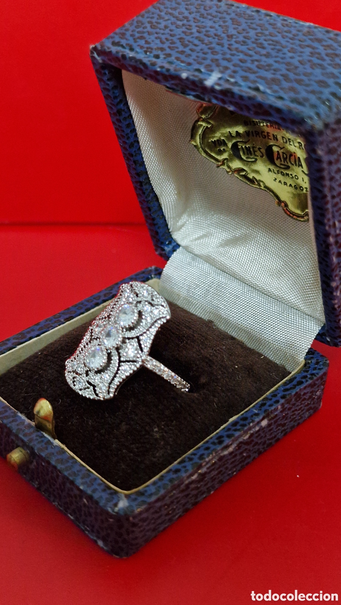 Joyeria: Anillo estilo Art Dec&oacute; plateado - Foto 1