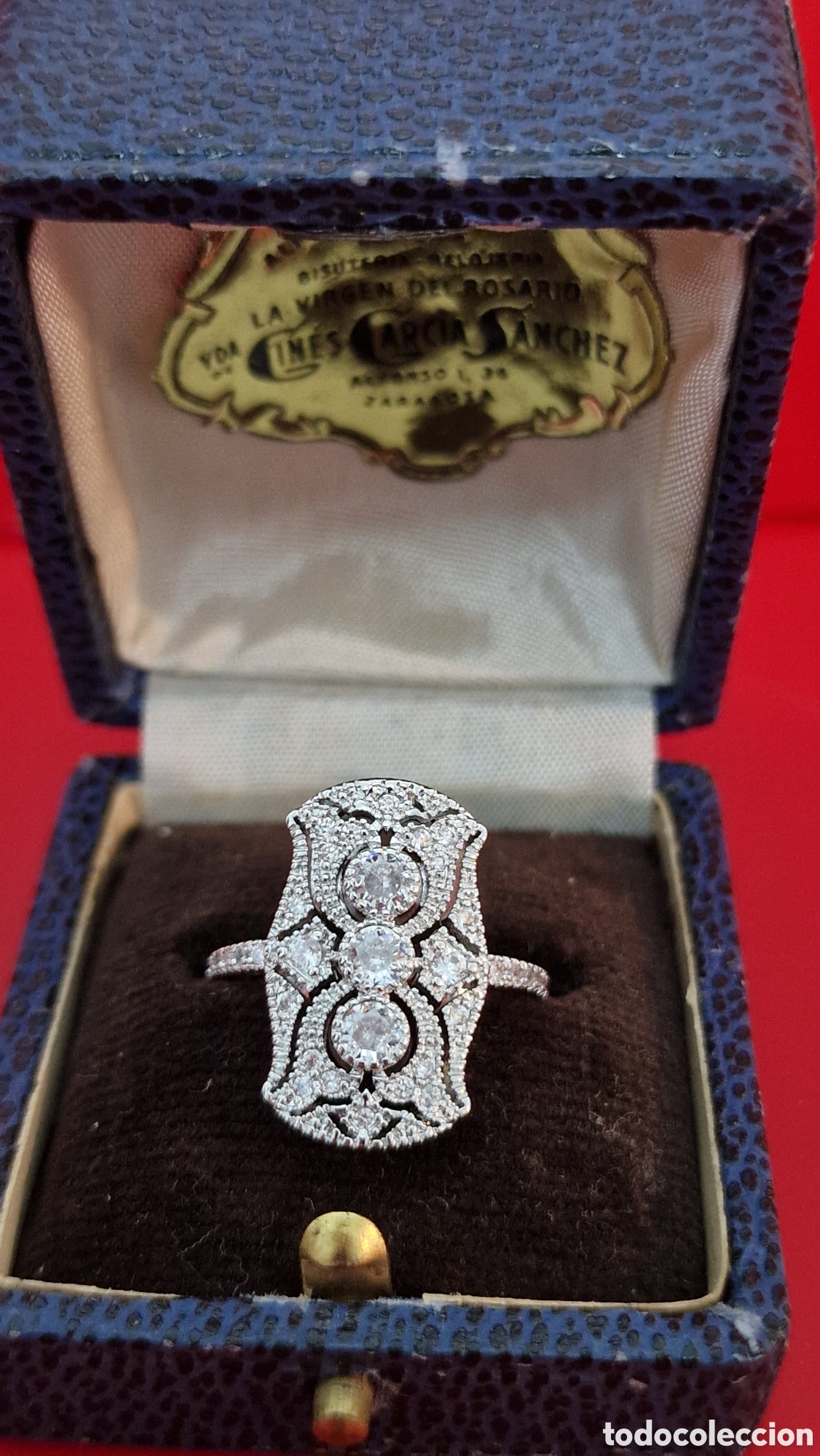 Joyeria: Anillo estilo Art Dec&oacute; plateado - Foto 2