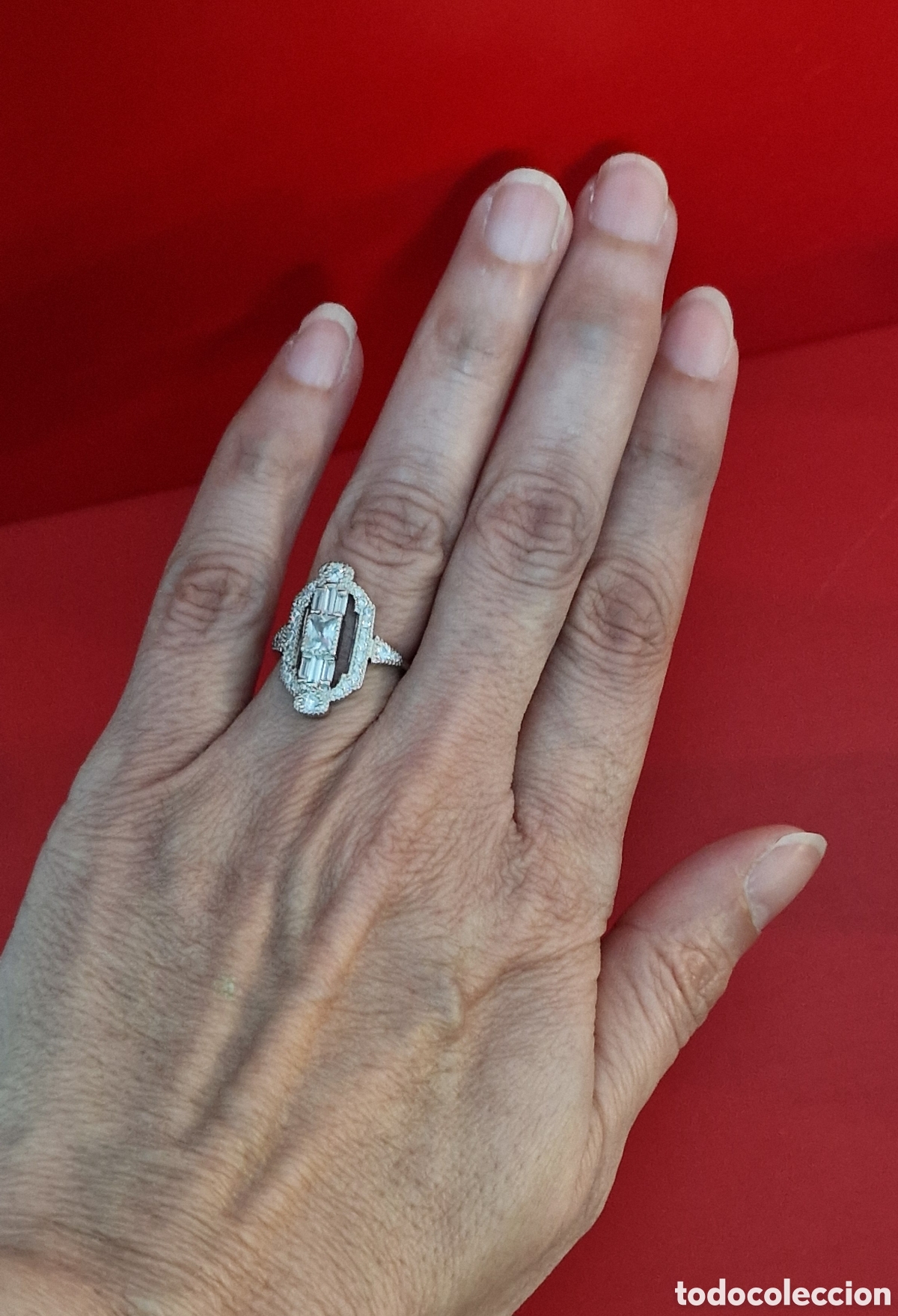 Joyeria: Anillo estilo Art Dec&oacute; plateado - Foto 5