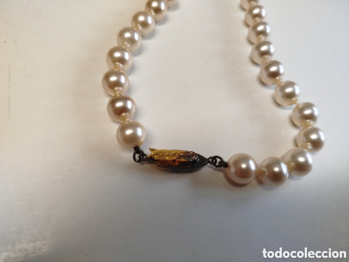 Joyeria: Collar de perlas cultivadas con broche dorado - Foto 3