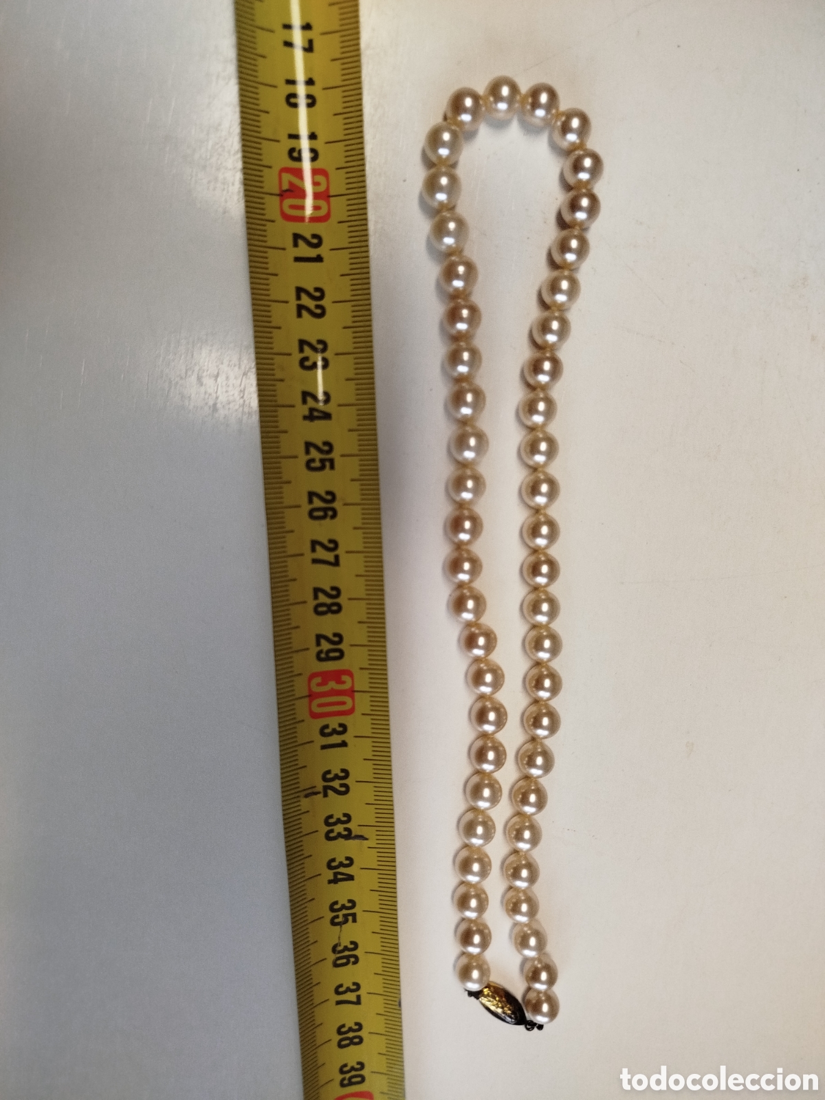 Joyeria: Collar de perlas cultivadas con broche dorado - Foto 6