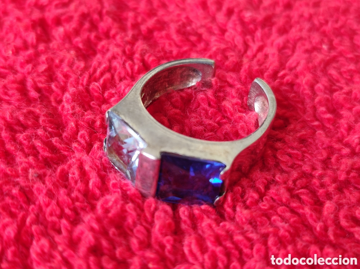 Joyeria: Conjunto anillo y pendientes de plata antiguos - Foto 4
