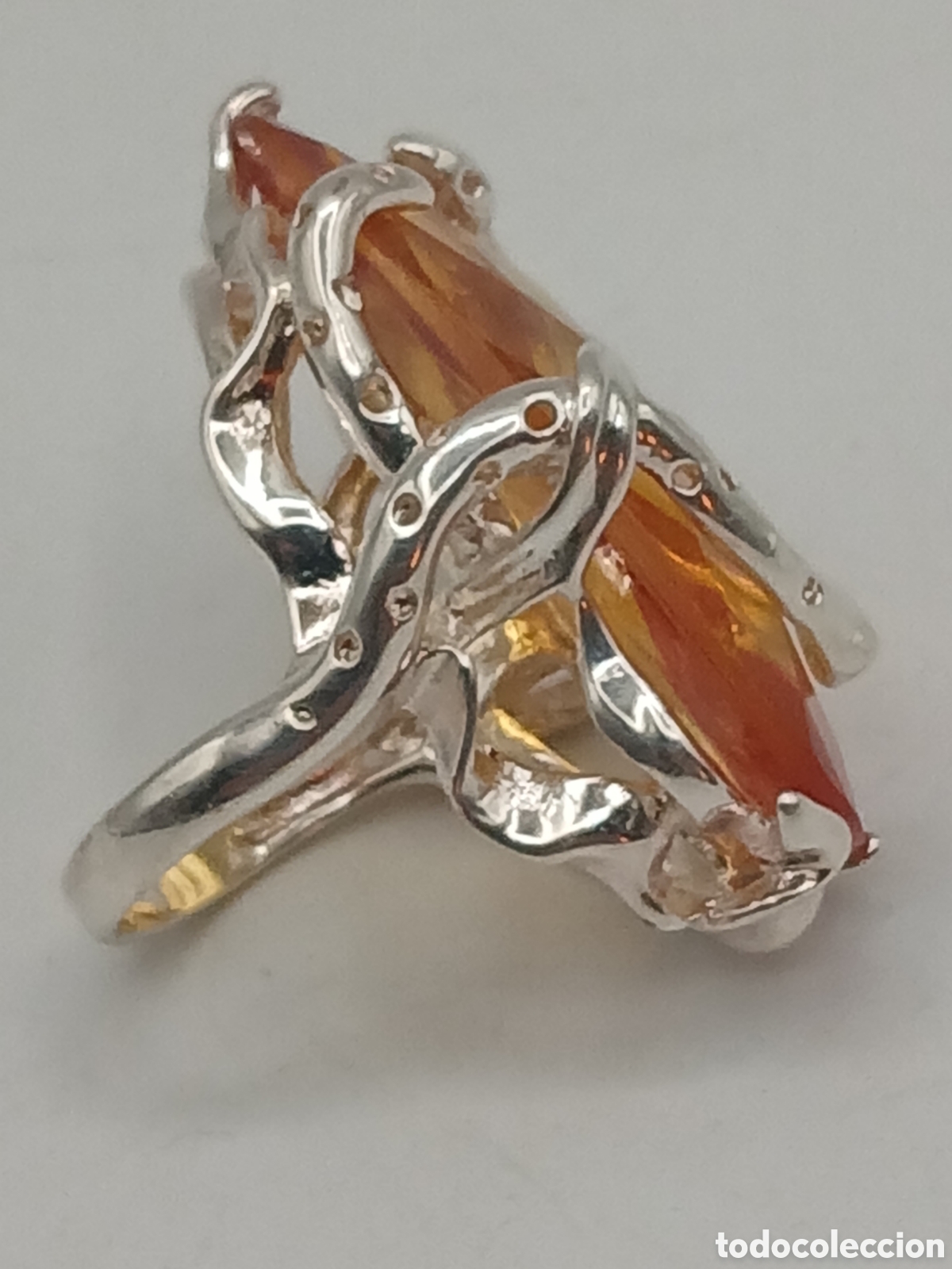 Joyeria: Anillo metal plateado y cuarzo - Foto 2