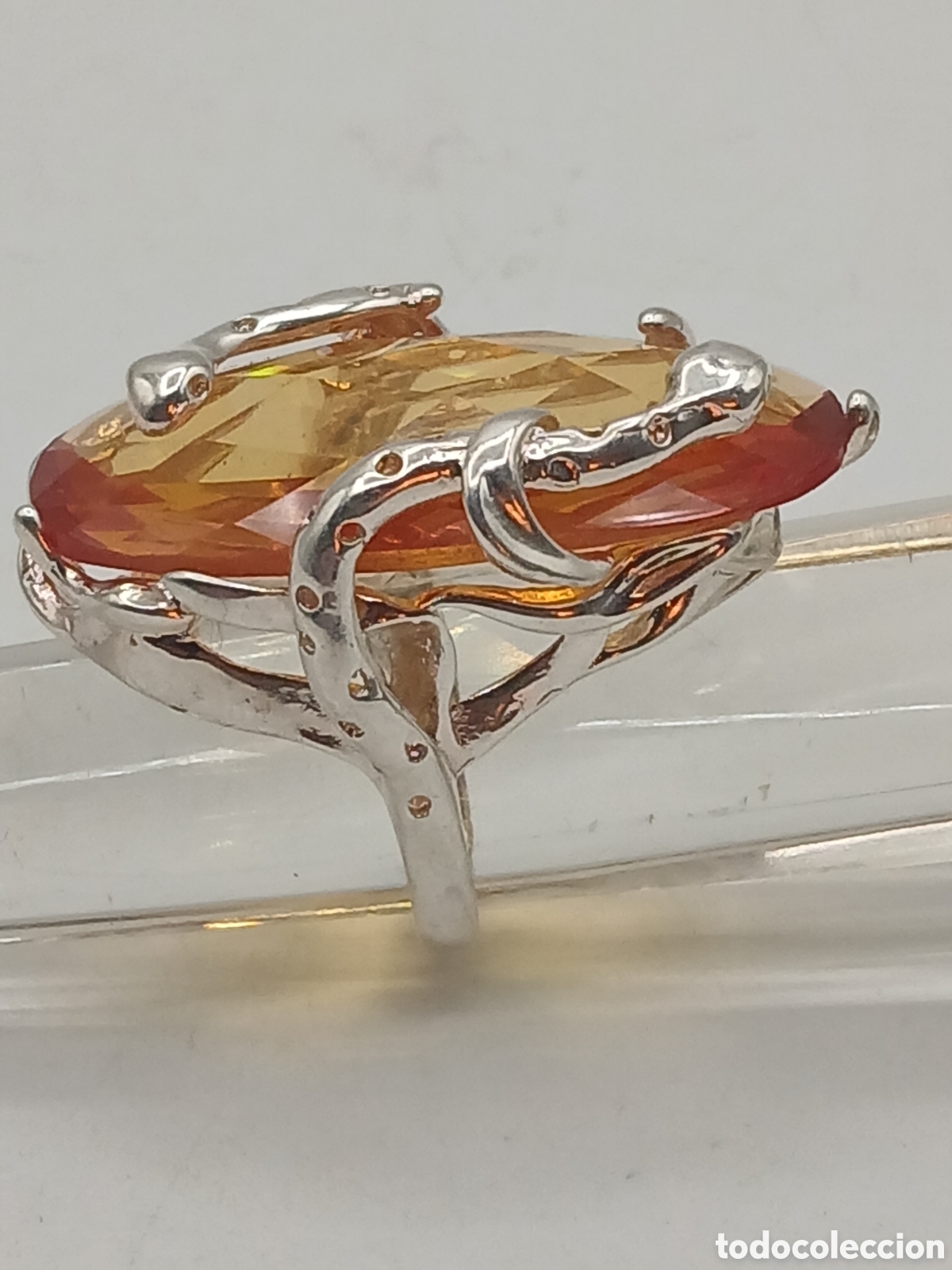 Joyeria: Anillo metal plateado y cuarzo - Foto 3
