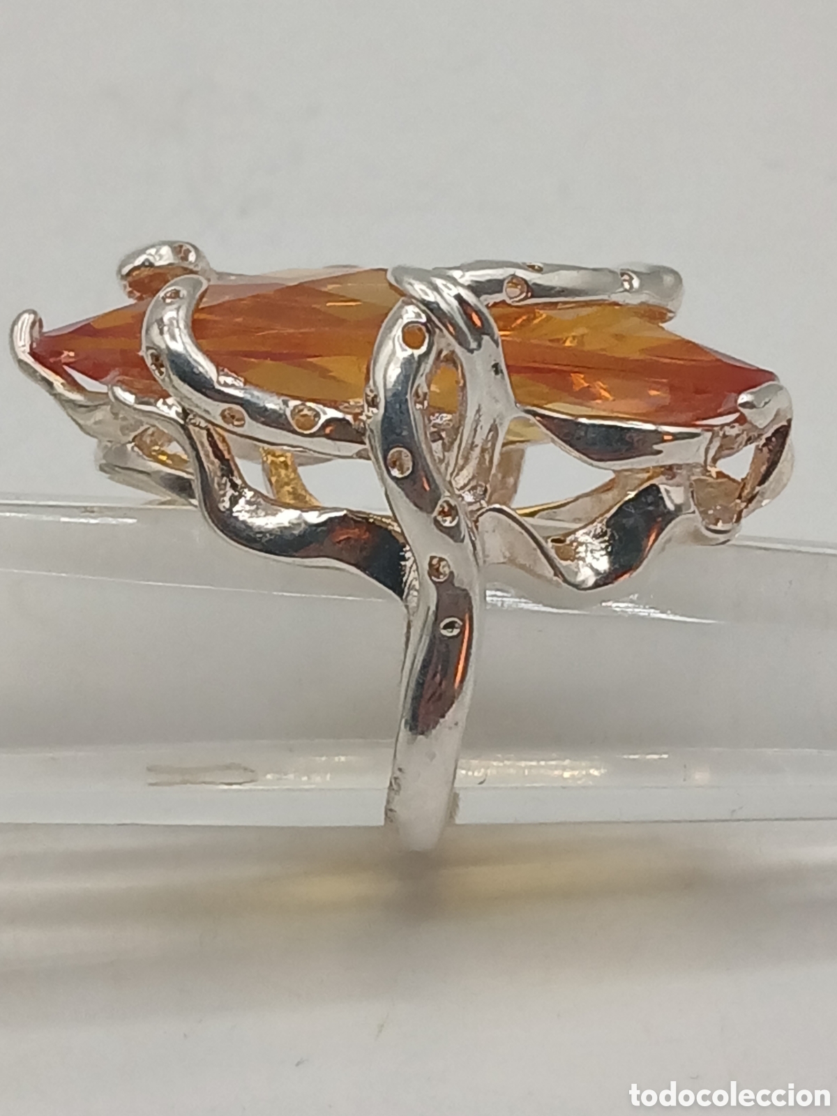 Joyeria: Anillo metal plateado y cuarzo - Foto 4