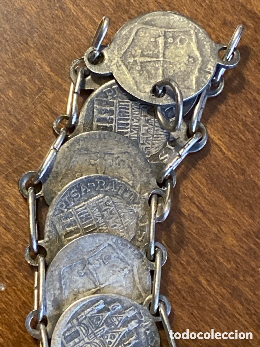 Joyeria: Antigua pulsera con monedas - Foto 7