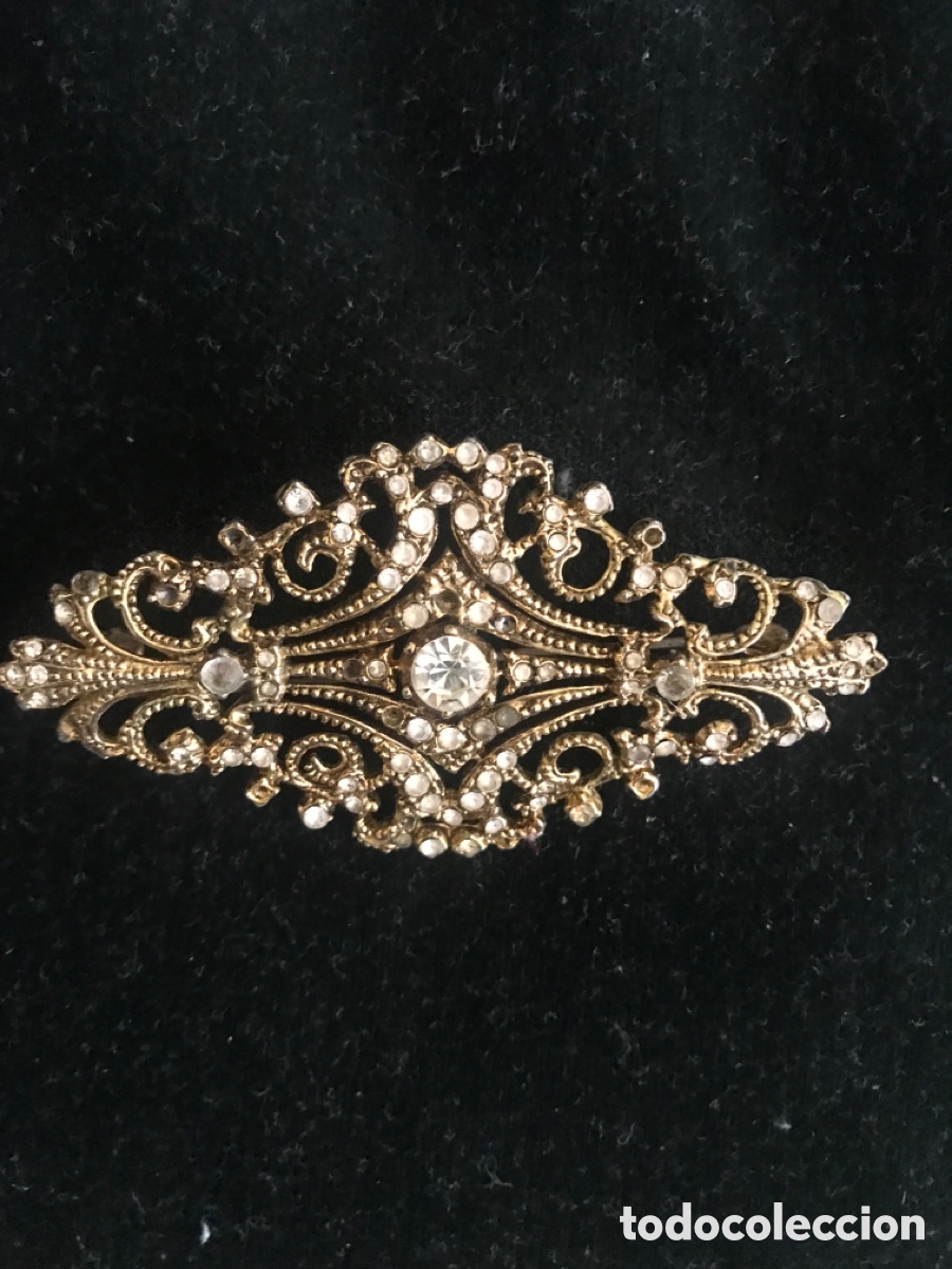 Joyeria: Broche dorado con piedras - Foto 1