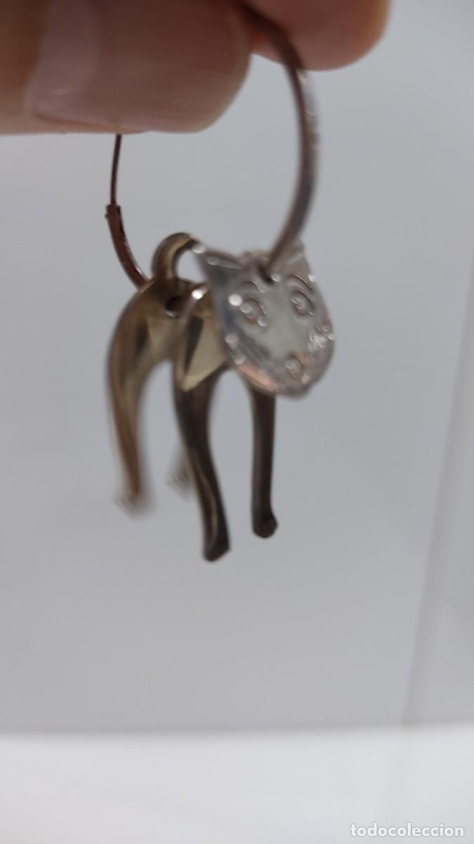 Joyeria: 627 PENDIENTES DE PLATA, CON FORMA DE GATO - Foto 6