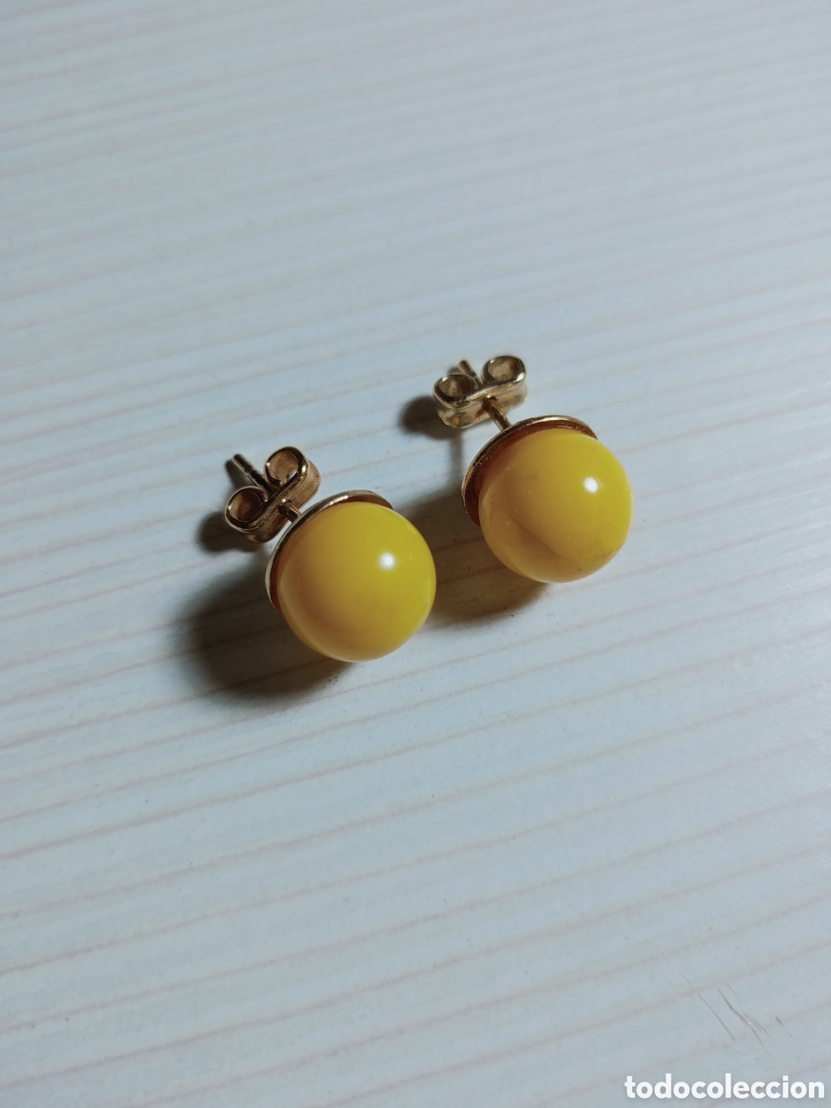Joyeria: Pendientes bola amarilla - Foto 1