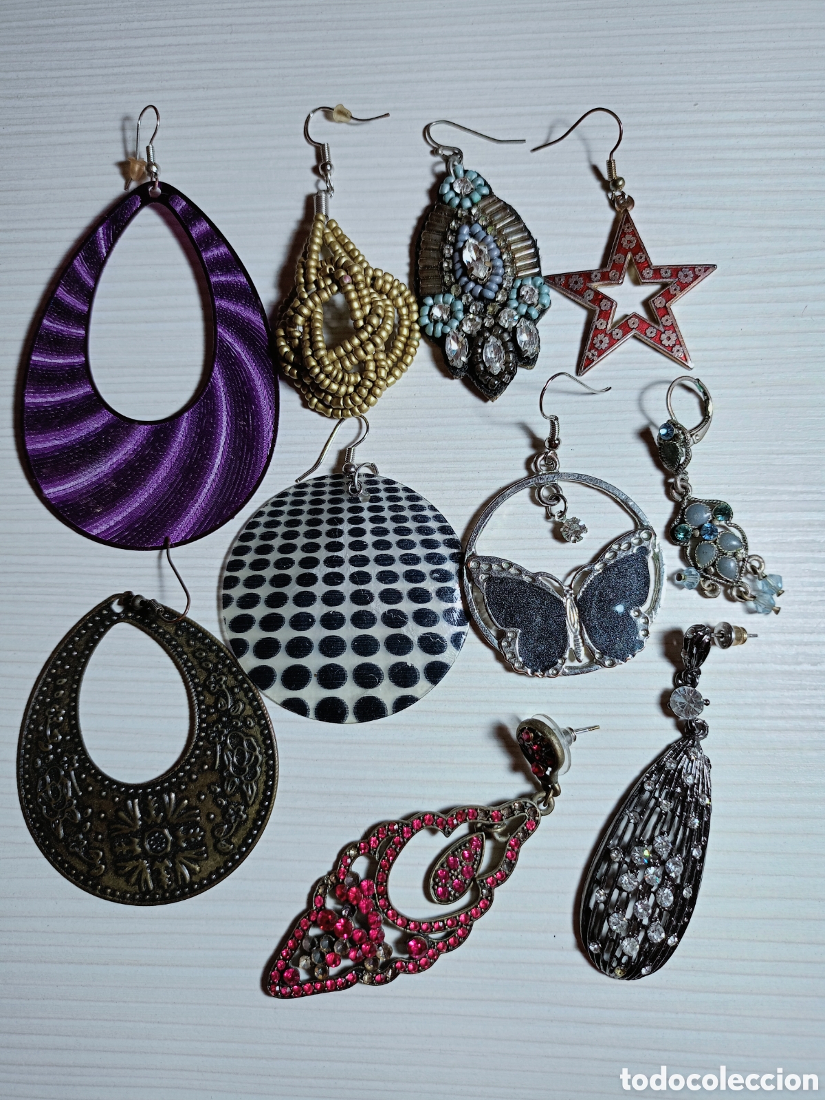 Joyeria: Gran lote de pendientes sueltos vintage - Foto 1