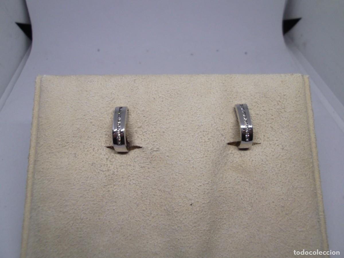 Joyeria: Pendientes de plata rodiada y circonitas.Luxenter - Foto 1