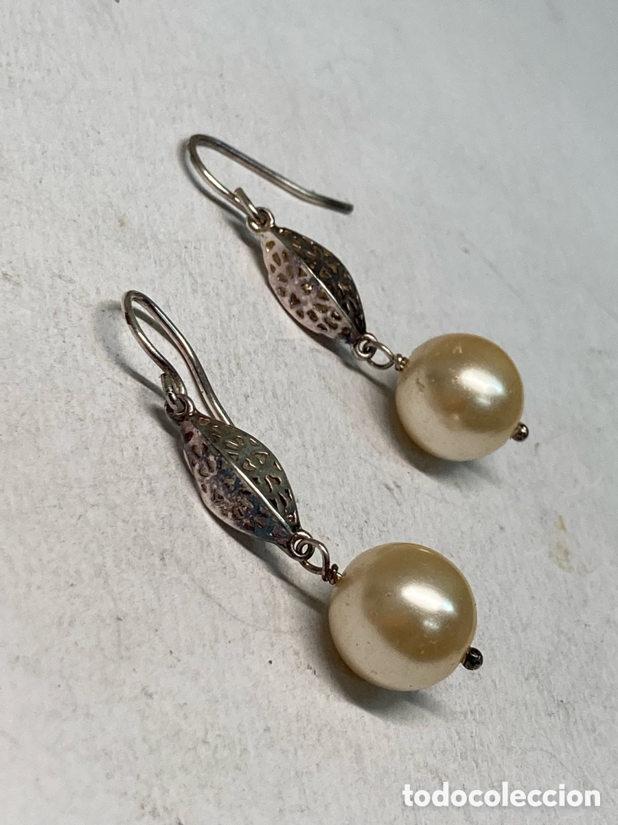 Joyeria: Pendientes de plata de perla P249 - Foto 1