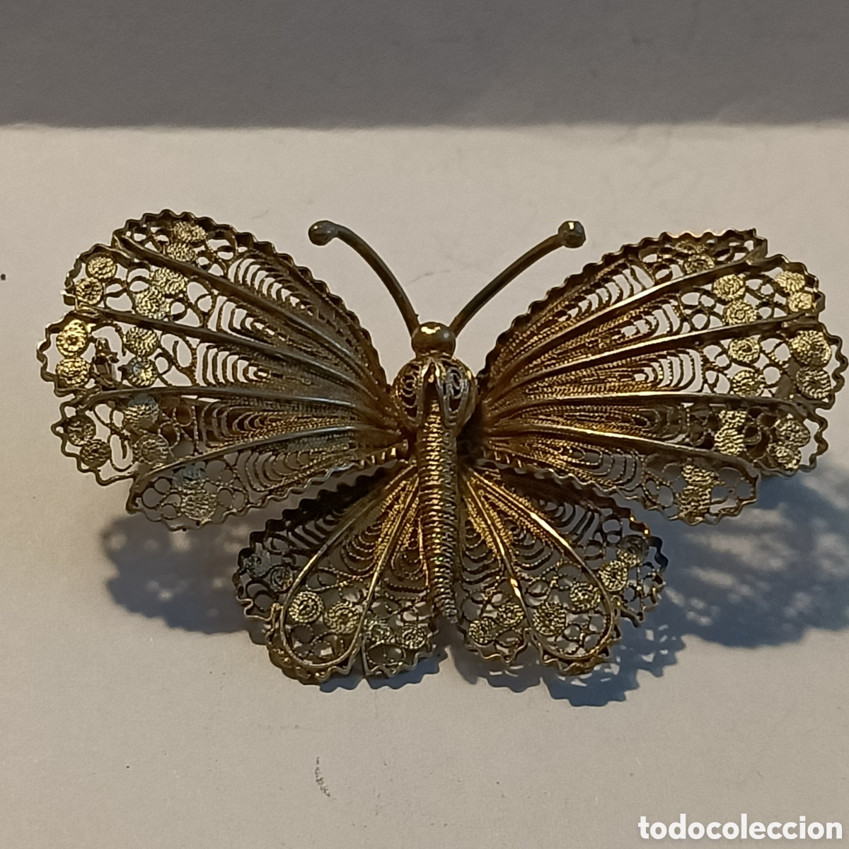 Joyeria: Broche de plata con forma de mariposa. - Foto 2