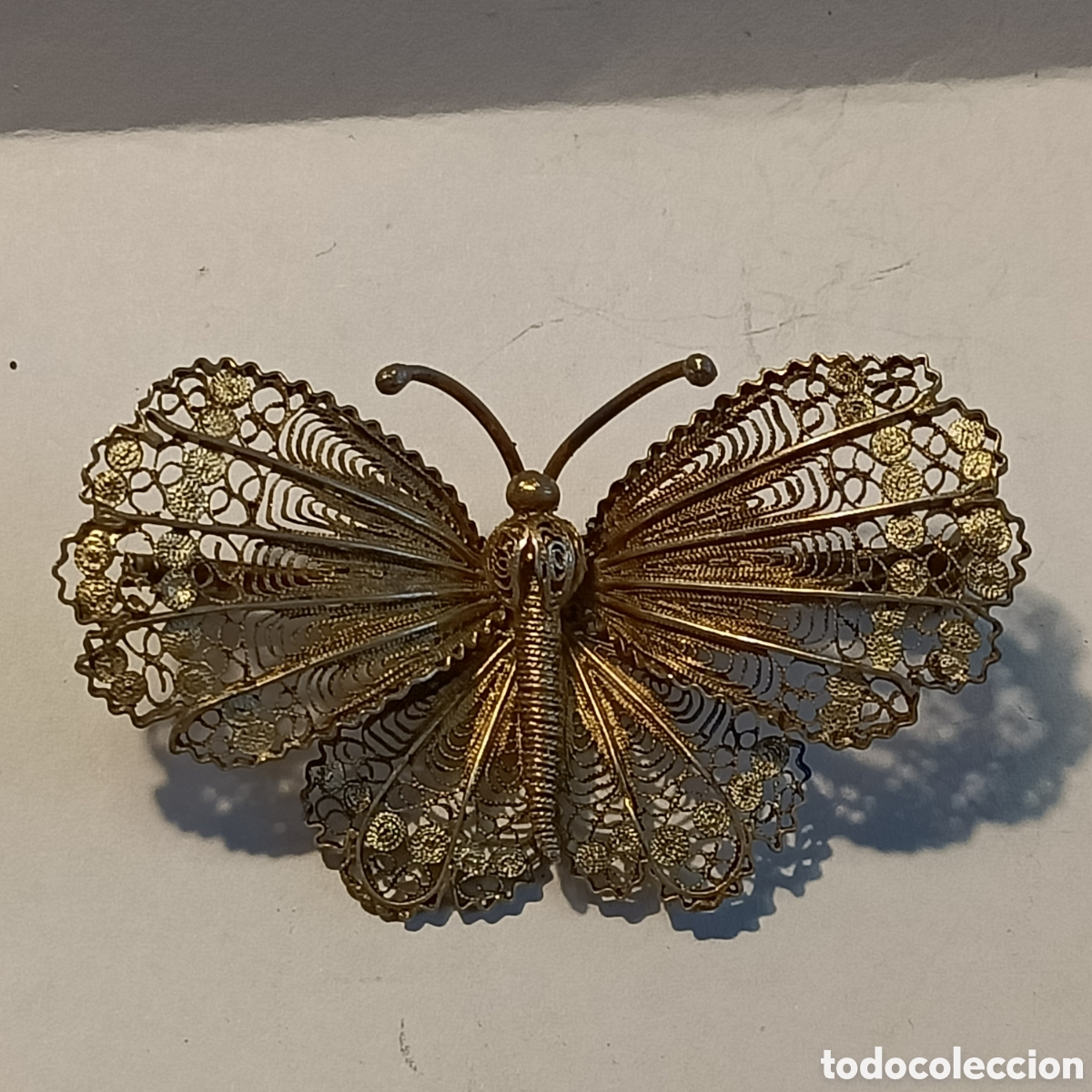 Joyeria: Broche de plata con forma de mariposa. - Foto 1