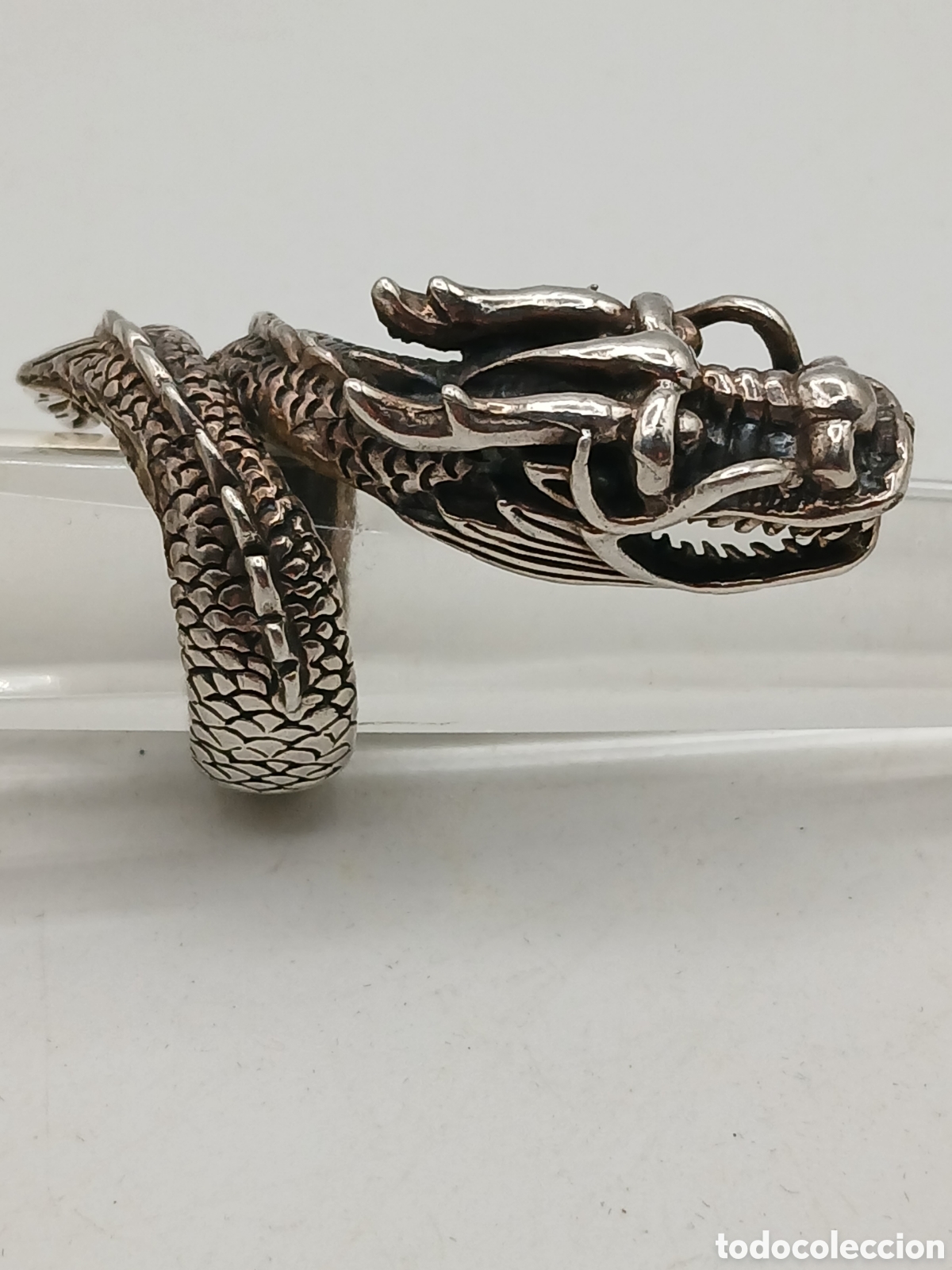Joyeria: Anillo ajustable plata 925mls Gran tama&ntilde;o. Drag&oacute;n - Foto 2