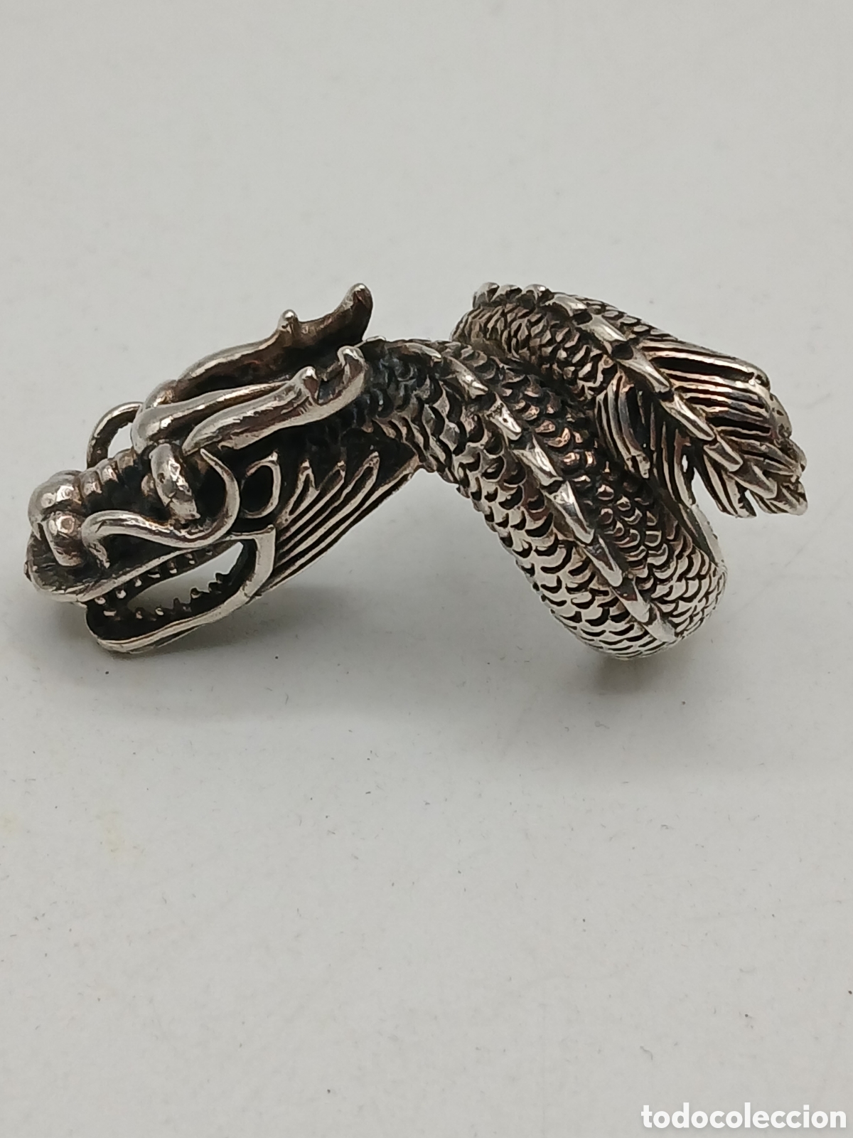 Joyeria: Anillo ajustable plata 925mls Gran tama&ntilde;o. Drag&oacute;n - Foto 3
