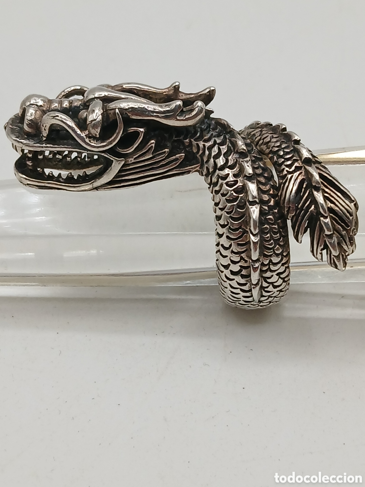 Joyeria: Anillo ajustable plata 925mls Gran tama&ntilde;o. Drag&oacute;n - Foto 1