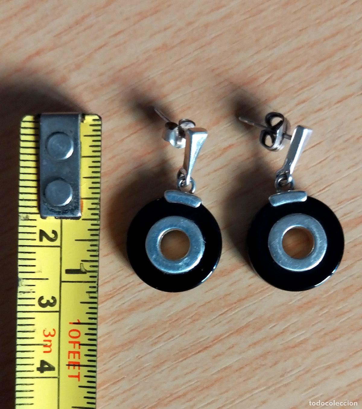 Joyeria: Pendientes de plata de ley 925 m. contrastada, con Onix. - Foto 2